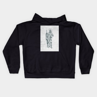 Hand drawn illustration of St Jude Thaddeus Kids Hoodie